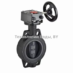 Затвор дисковый НПВХ с редуктром d63 PN10 Pimtas | Технологии Воды