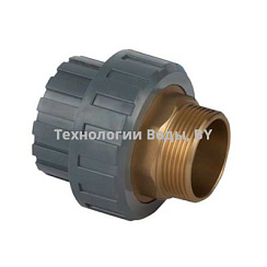 Муфта разборная НПВХ/латунь d20х1/2" PN16 с наружной резьбой Pimtas | Технологии Воды